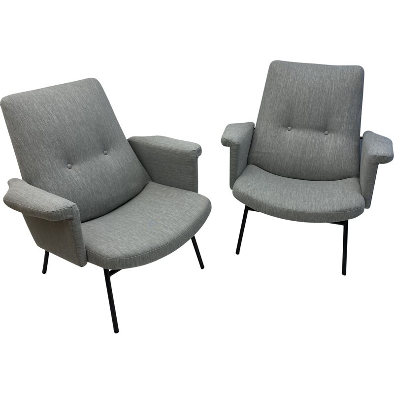 Pair of vintage Guariche SK 660 armchairs by Steiner