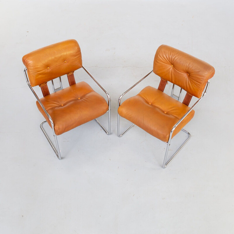 2 fauteuils Tucroma vintage par Guido Faleschini Tucroma pour i4 Mariani Italie 1970