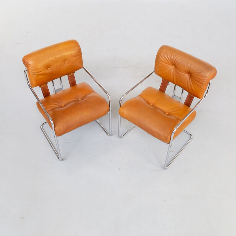 2 vintage Tucroma armchairs by Guido Faleschini Tucroma for i4 Mariani Italy 1970s