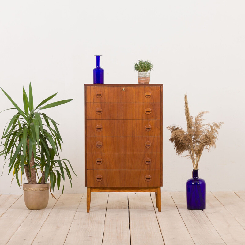 Mid century danish teak chest of drawers by Kai Kristiansen 1960s