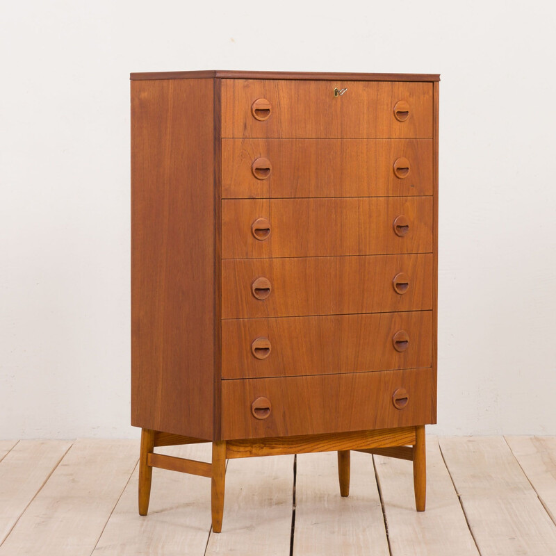 Mid century danish teak chest of drawers by Kai Kristiansen 1960s