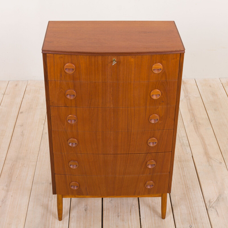 Mid century danish teak chest of drawers by Kai Kristiansen 1960s