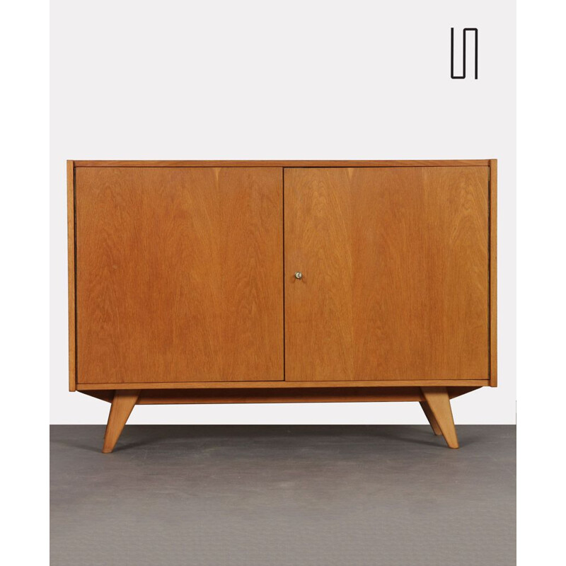 Vintage oak cabinet model U-450 by Jiri Jiroutek, 1960