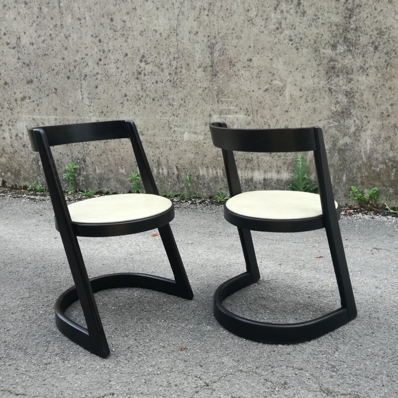 Pair of vintage Halfa chairs by Baumann 1970