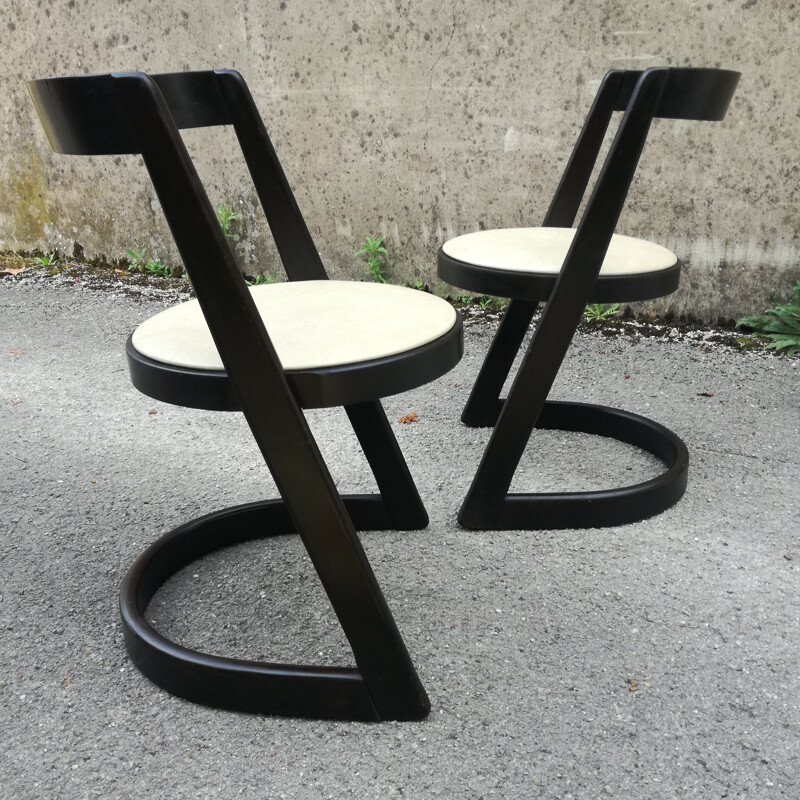 Paire de chaises vintage Halfa par Baumann 1970