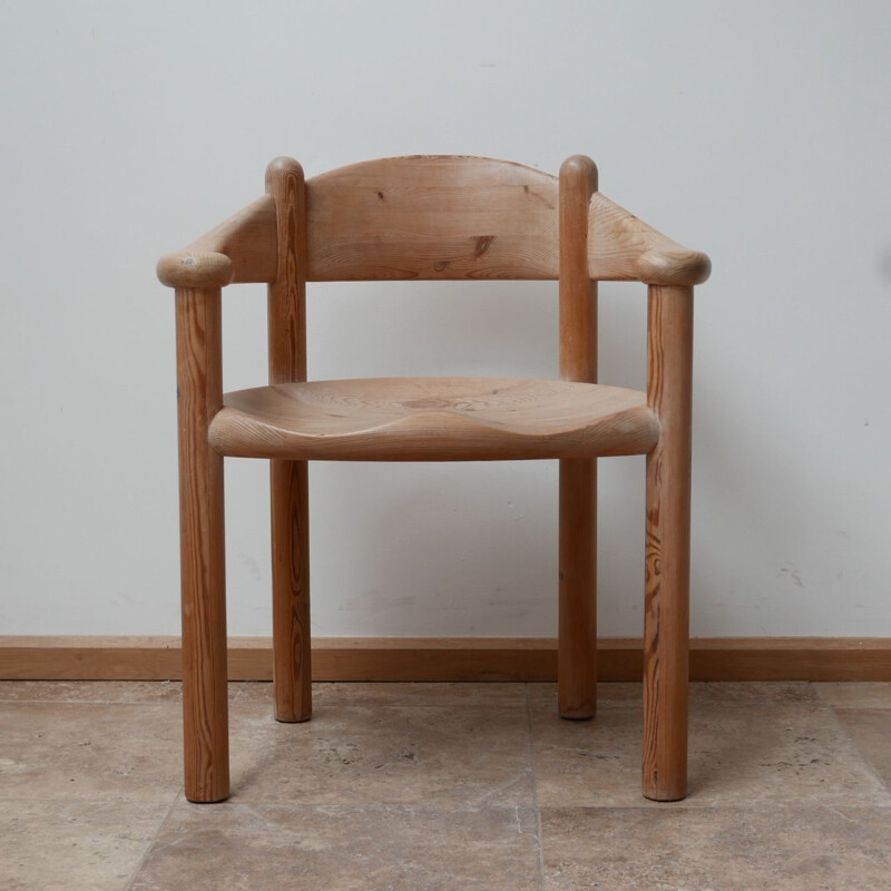 Set of 4 solid pine dining chairs by Rainer Daumiller Sweden, 1970s