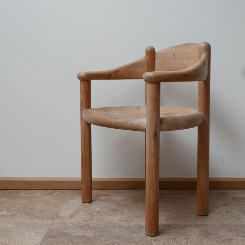 Ensemble de 4 chaises de salle à manger en pin massif par Rainer Daumiller Suède, 1970