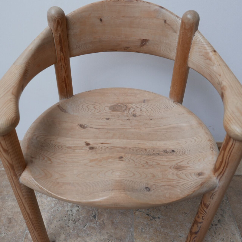 Ensemble de 4 chaises de salle à manger en pin massif par Rainer Daumiller Suède, 1970