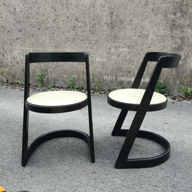 Pair of vintage Halfa chairs by Baumann 1970
