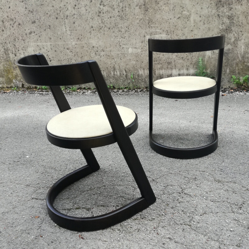 Paire de chaises vintage Halfa par Baumann 1970