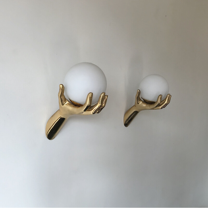 Vintage pair of wall lamp by Arlus 1960