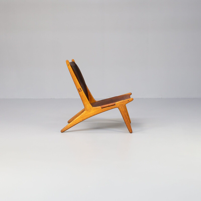 Mid century hunting chair by Uno & Östen Kristiansson for Luxus, 1950s