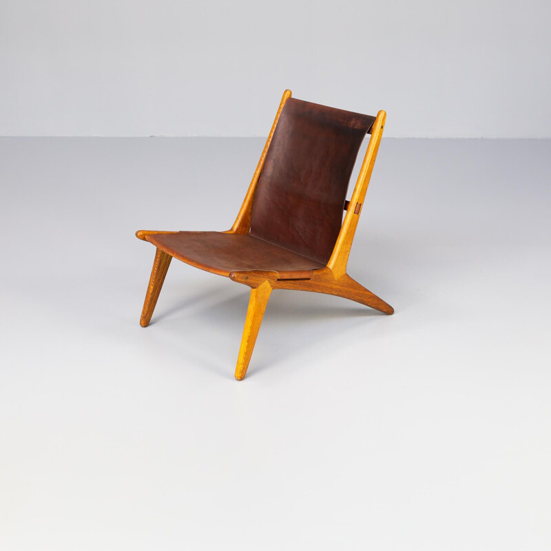 Mid century hunting chair by Uno & Östen Kristiansson for Luxus, 1950s