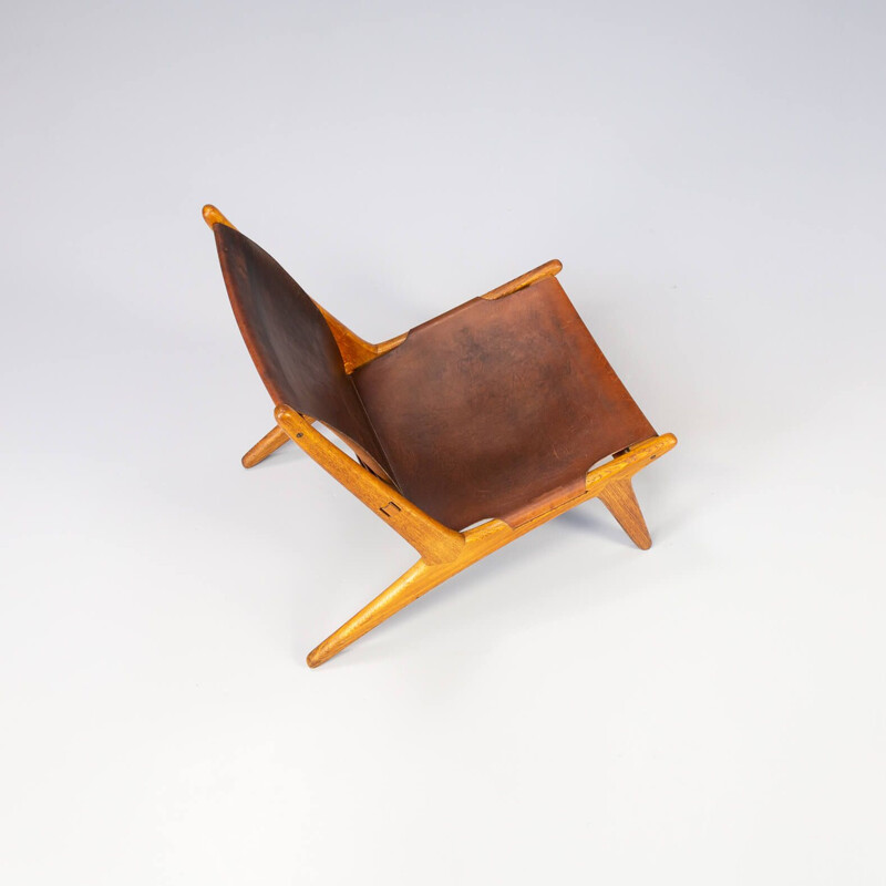 Mid century hunting chair by Uno & Östen Kristiansson for Luxus, 1950s