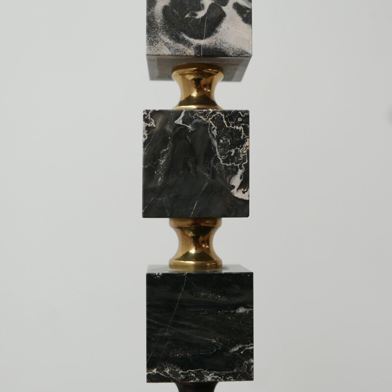 Lampe de table suédoise vintage Black Onyx , 1960