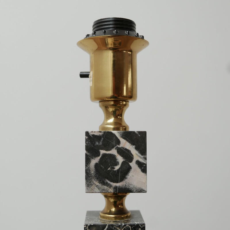 Lampe de table suédoise vintage Black Onyx , 1960