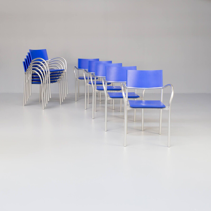 Set of 10 vintage chair breeze by Carlo Bartoli for Segis, 1990s