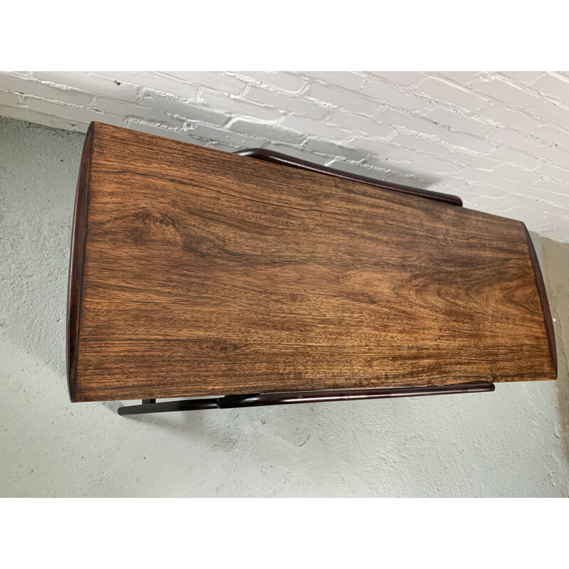 Mid century rosewood coffee table with top is reversable, 1960