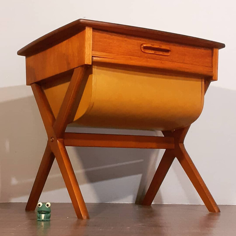 Mid century scandinavian teak bedside table 1960s