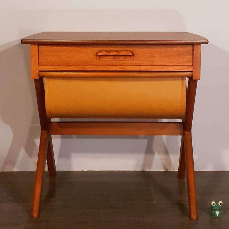 Table de chevet vintage norvégien en teck scandinave 1960