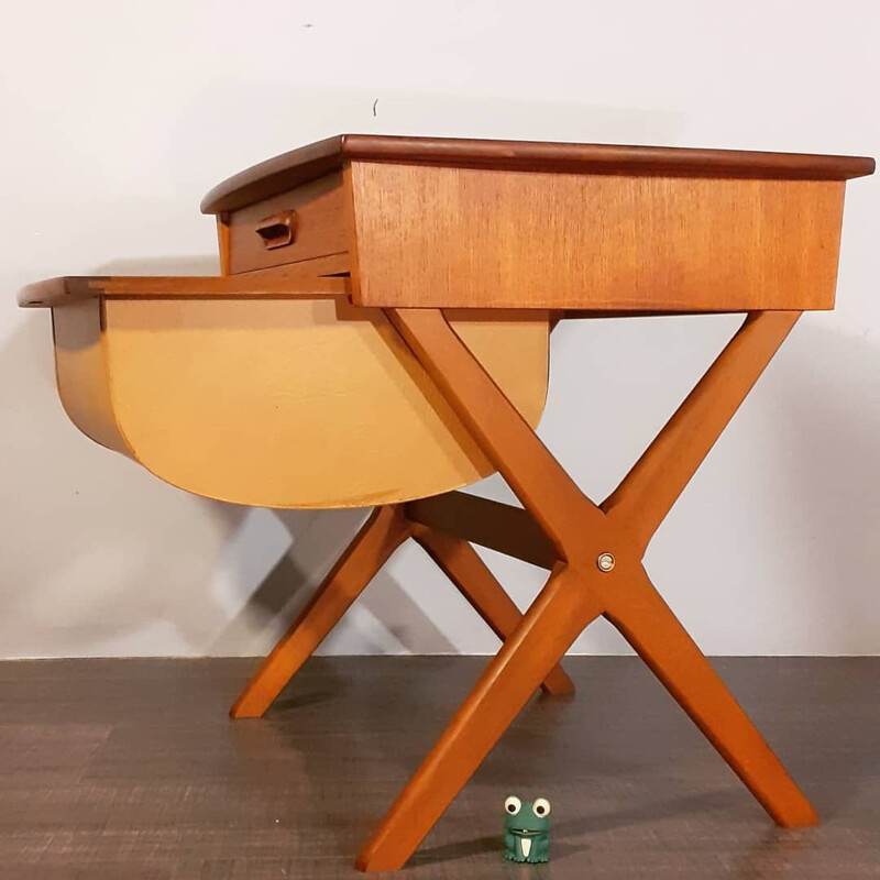 Mid century scandinavian teak bedside table 1960s