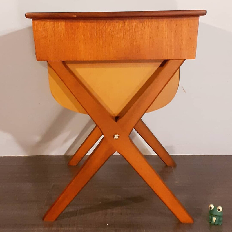 Mid century scandinavian teak bedside table 1960s