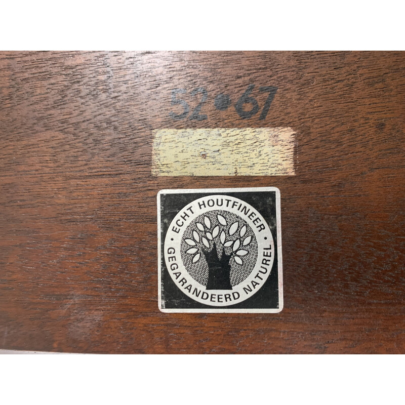 Table basse vintage en palissandre dont le plateau est réversible, 1960