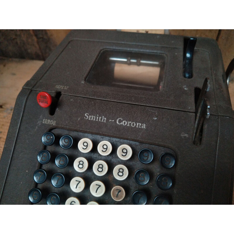 Vintage smith corona calculadora mecánica, 1950