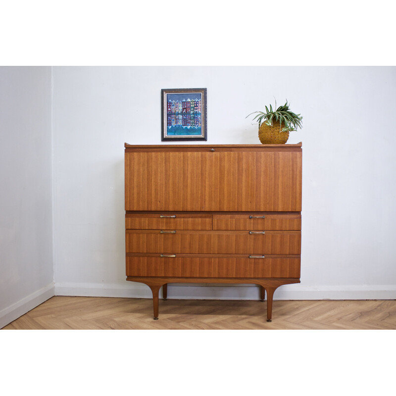 Vintage teakhouten bureau of drankkast, Engeland 1960