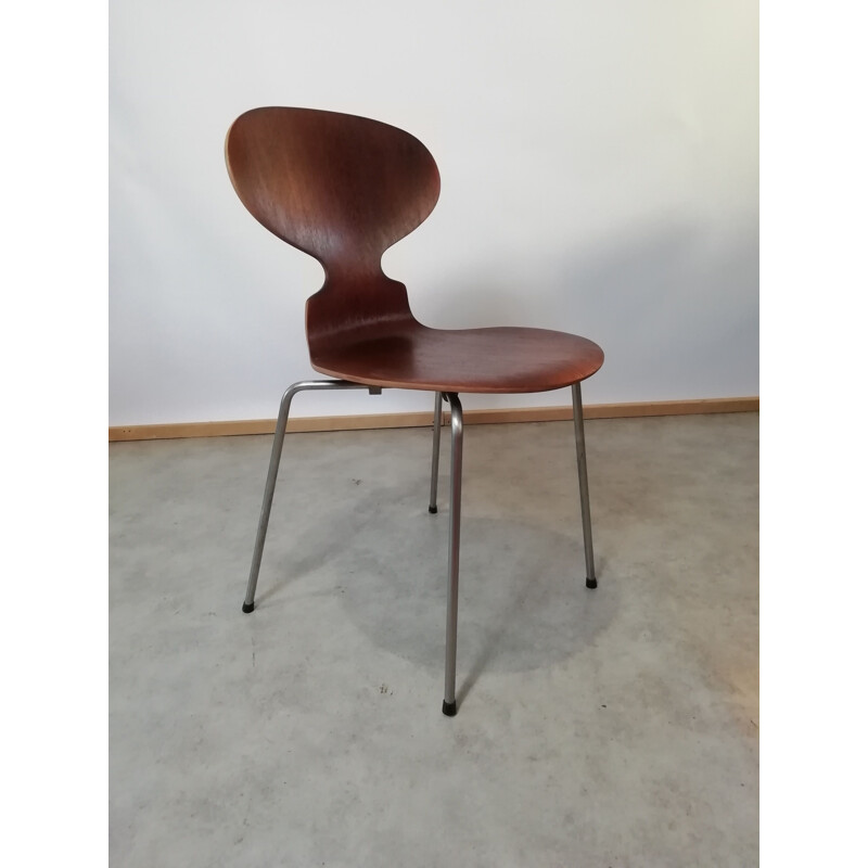 Ensemble de 4 chaises vintage en teck modèle 3101 Par Arne Jacobsen pour Fritz Hansen, 1950