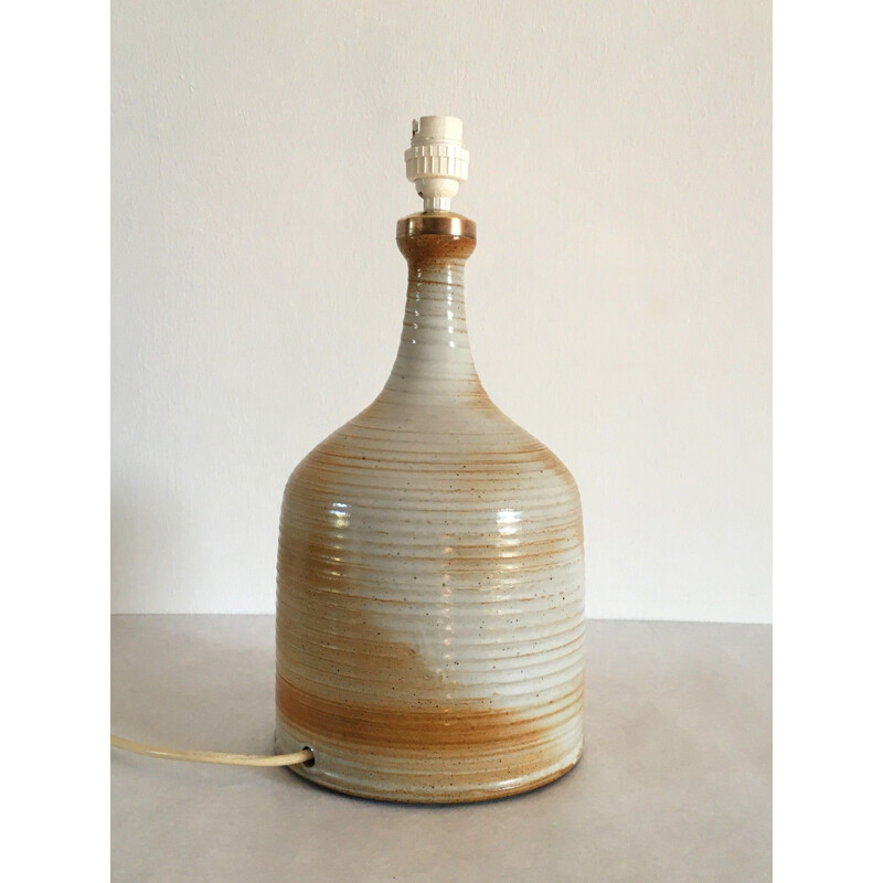 Vintage stoneware lamp from the Marais 1970
