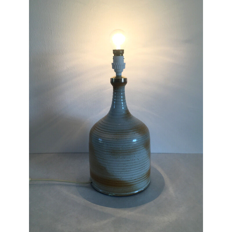 Vintage stoneware lamp from the Marais 1970