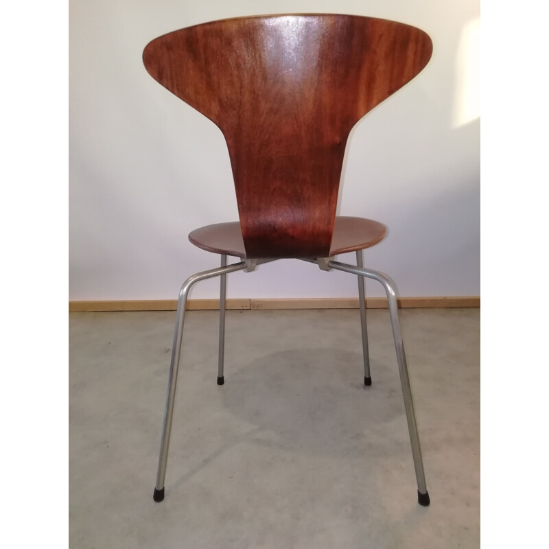 Set of 4 vintage mosquito chairs no 3105 myggen By Arne Jacobsen for Fritz Hansen, Denmark 1950