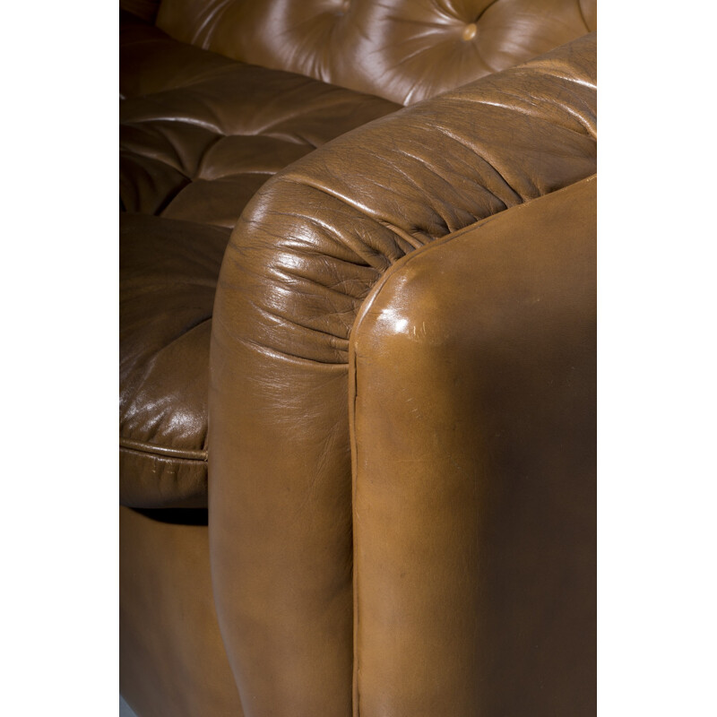 Artifort couch in leather, Geoffrey HARCOURT - 1960s