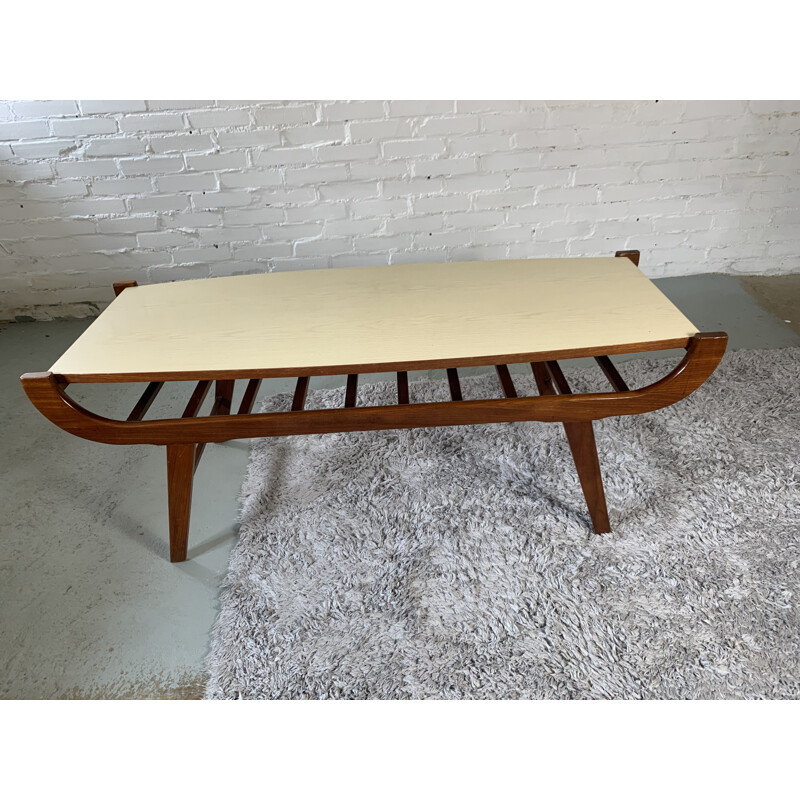 Vintage teak coffee table by Louis Van Teeffelen, 1960s