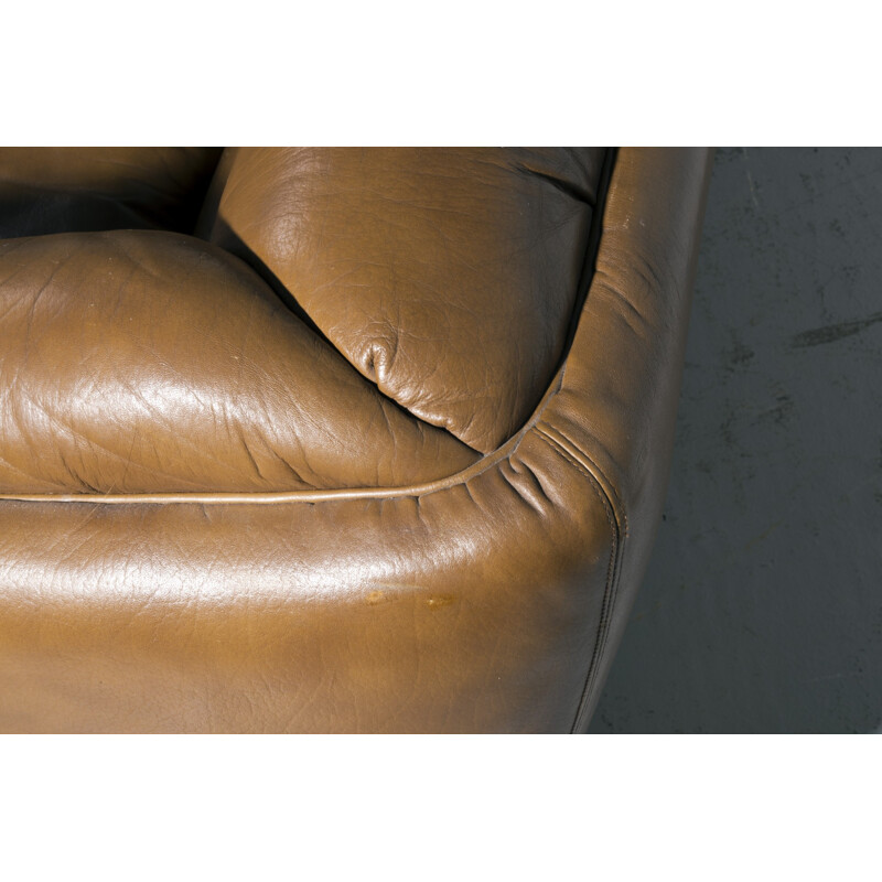 Artifort couch in leather, Geoffrey HARCOURT - 1960s