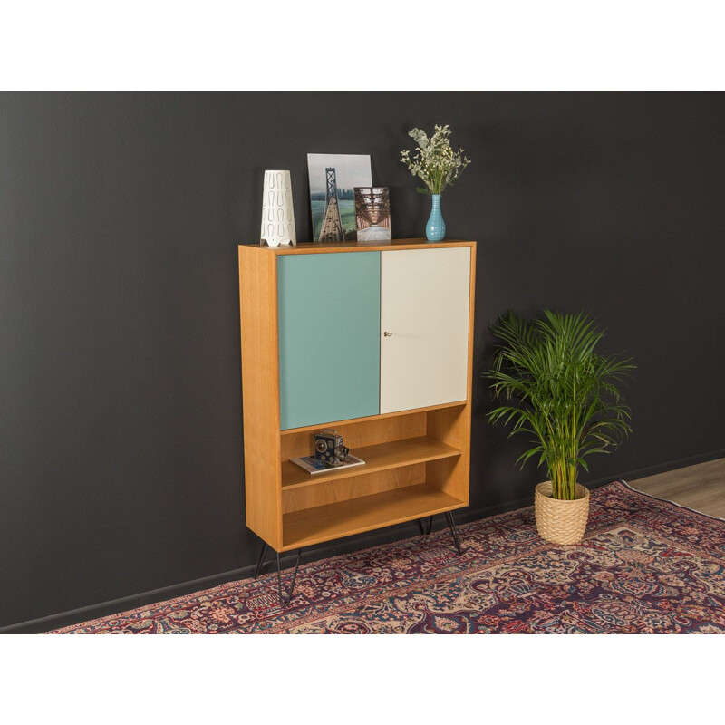 Mid century dresser WK Möbel  in oak veneer with two formica-coated doors 1960s 