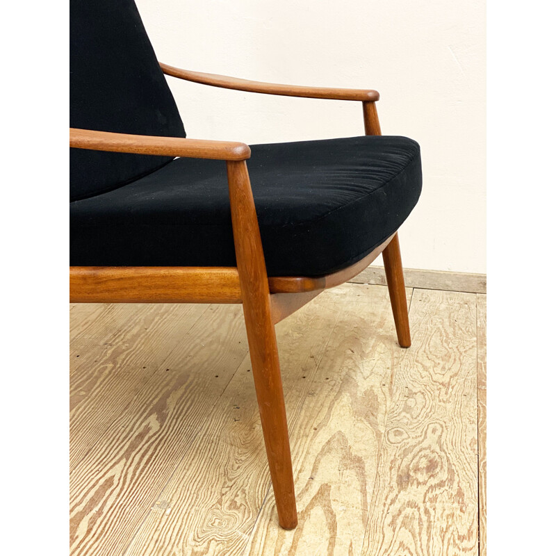 Mid century modern teak easy chair by Hartmut Lohmeyer for Wilkhahn Germany,1950s