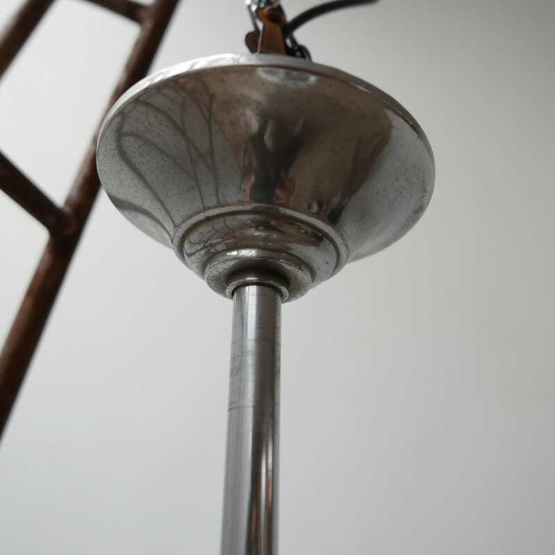  Vintage two-tone pendant lamp, Germany 1950