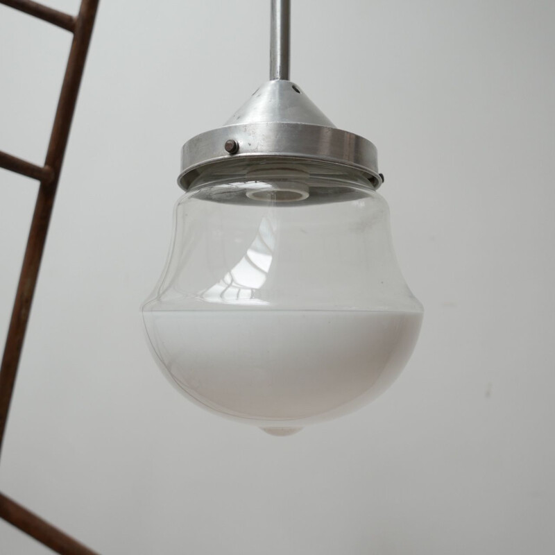  Vintage two-tone pendant lamp, Germany 1950