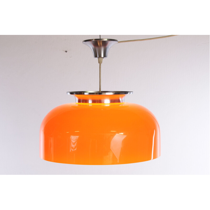 Large vintage pendant lamp by Luigi Massoni for Guzzini, Italy 1970