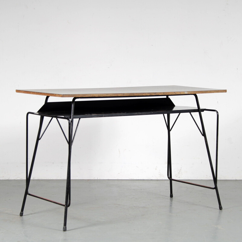 Vintage desk by Willy van der Meeren for Tubax, Belgium 1950