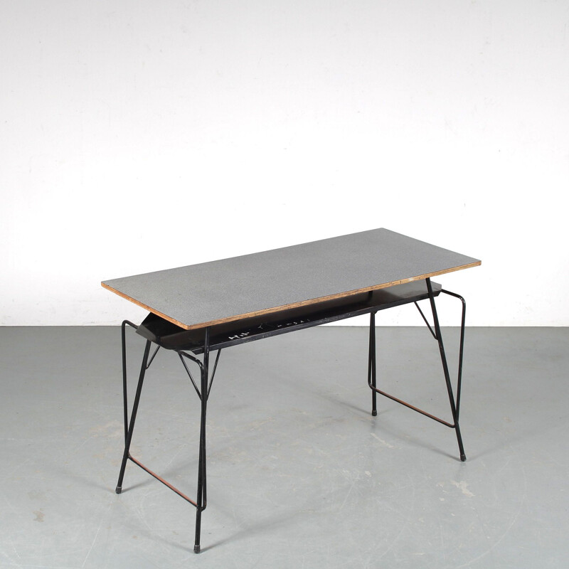 Vintage desk by Willy van der Meeren for Tubax, Belgium 1950