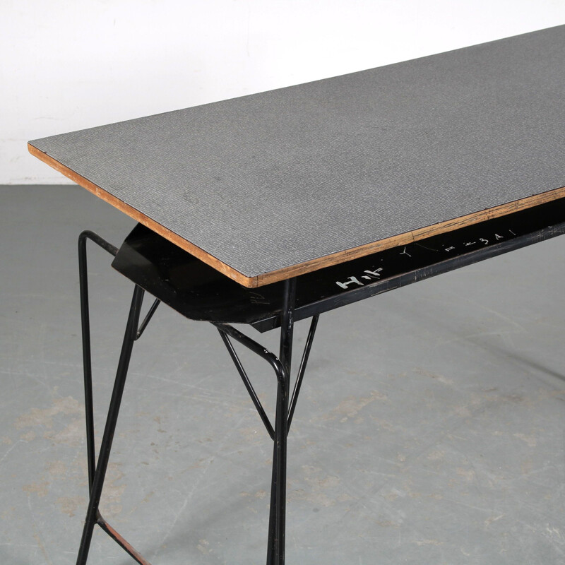 Vintage desk by Willy van der Meeren for Tubax, Belgium 1950