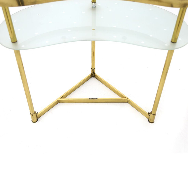 Vintage brass and glass dressing table by Lampadarte 1950