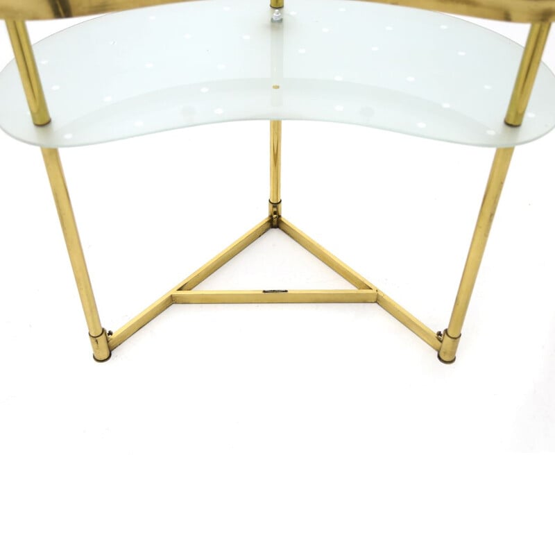 Vintage brass and glass dressing table by Lampadarte 1950