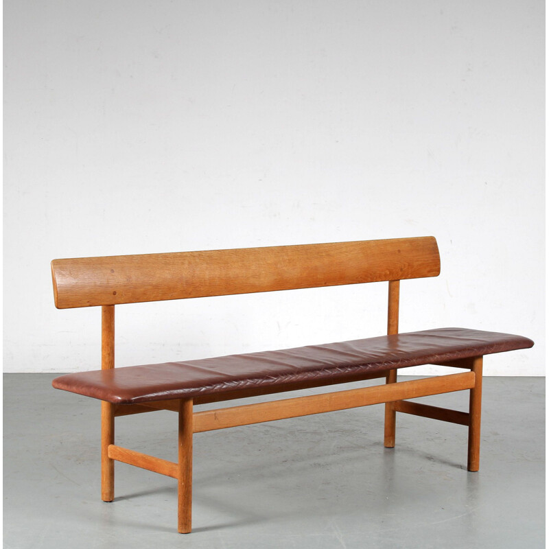 Vintage bench model 3171 by Borge Mogensen for Fredericia, Denmark 1950s