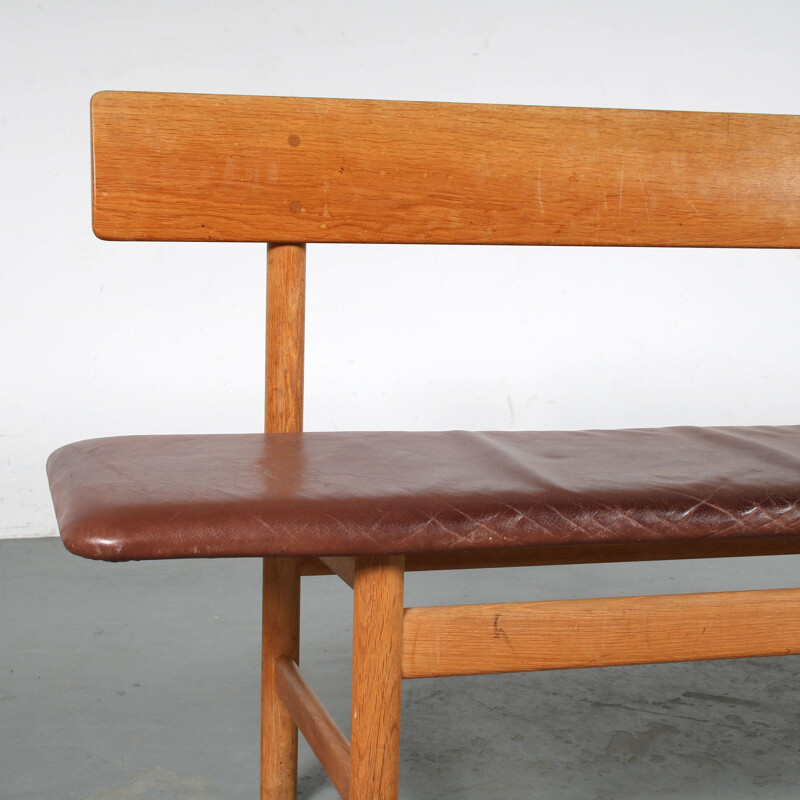 Vintage bench model 3171 by Borge Mogensen for Fredericia, Denmark 1950s