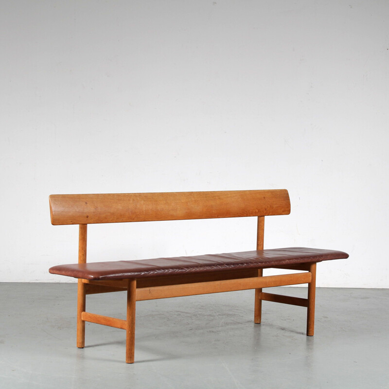 Banc vintage modèle 3171 par Borge Mogensen pour Fredericia, Danemark 1950