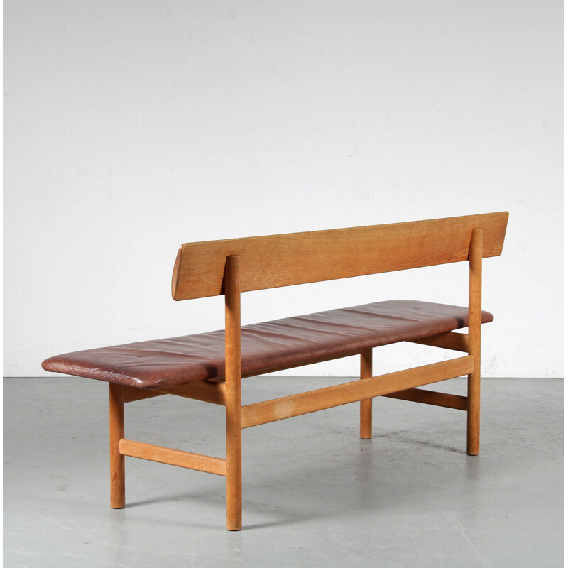 Vintage bench model 3171 by Borge Mogensen for Fredericia, Denmark 1950s